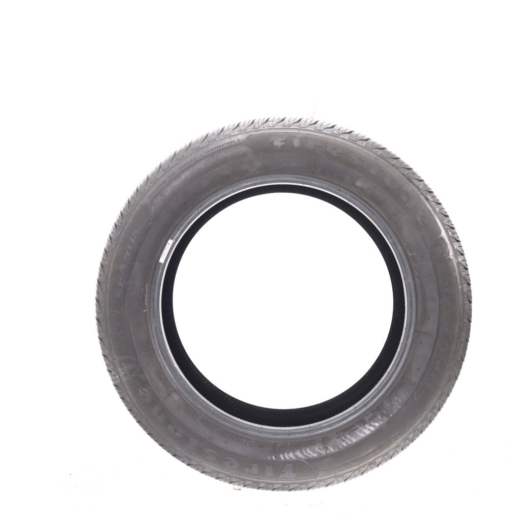 Set of (4) Used 235/55R17 Firestone All Season (Firestone) 99T – 7.5-9/32