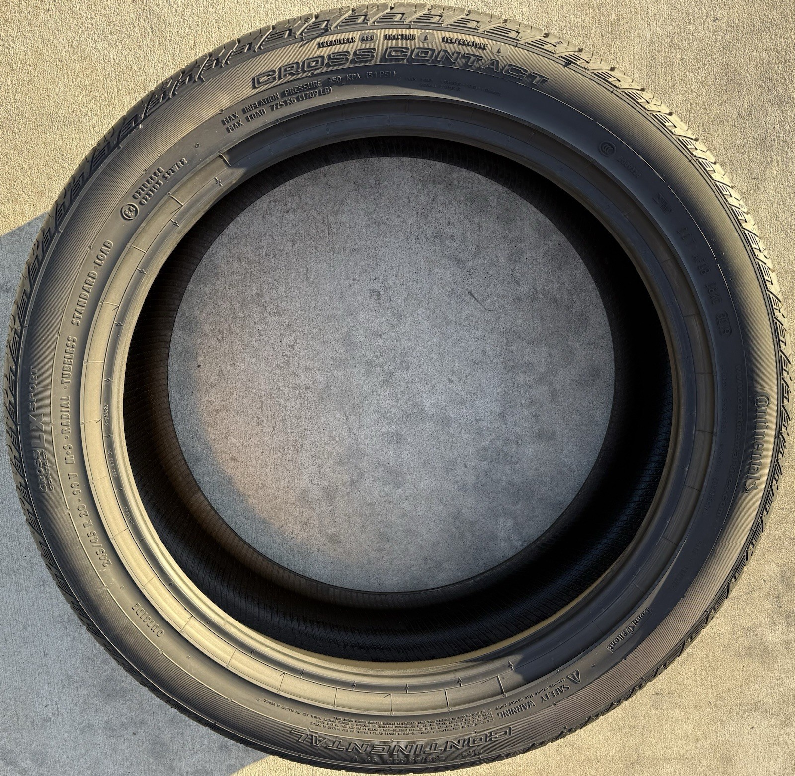 TWO BRAND NEW 245/45R20 Continental CrossContact LX Sport ContiSilent Foam Tires