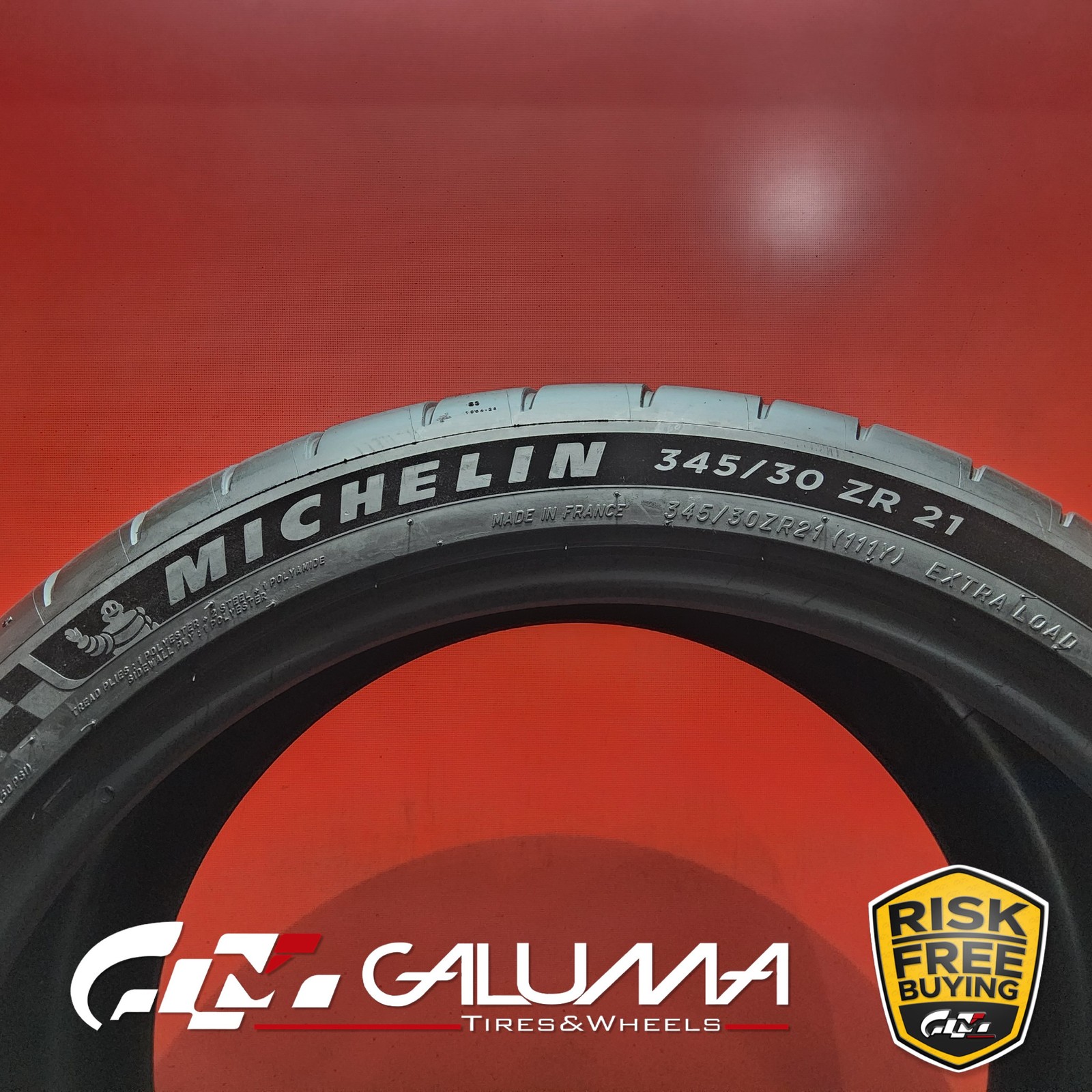 1 (One) Tire LikeNEW Michelin Pilot Sport Cup 2 K1 XL 345/30ZR21 No Patch #94821