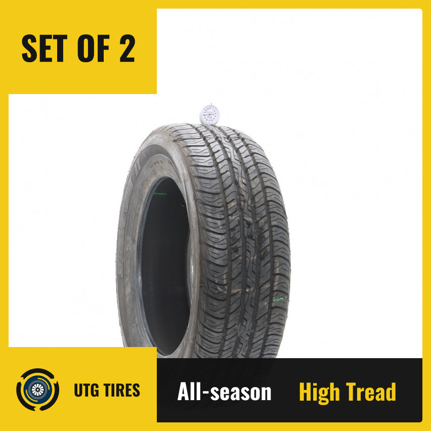 Set of (2) Used 225/60R17 Dunlop Signature II 99T – 10/32