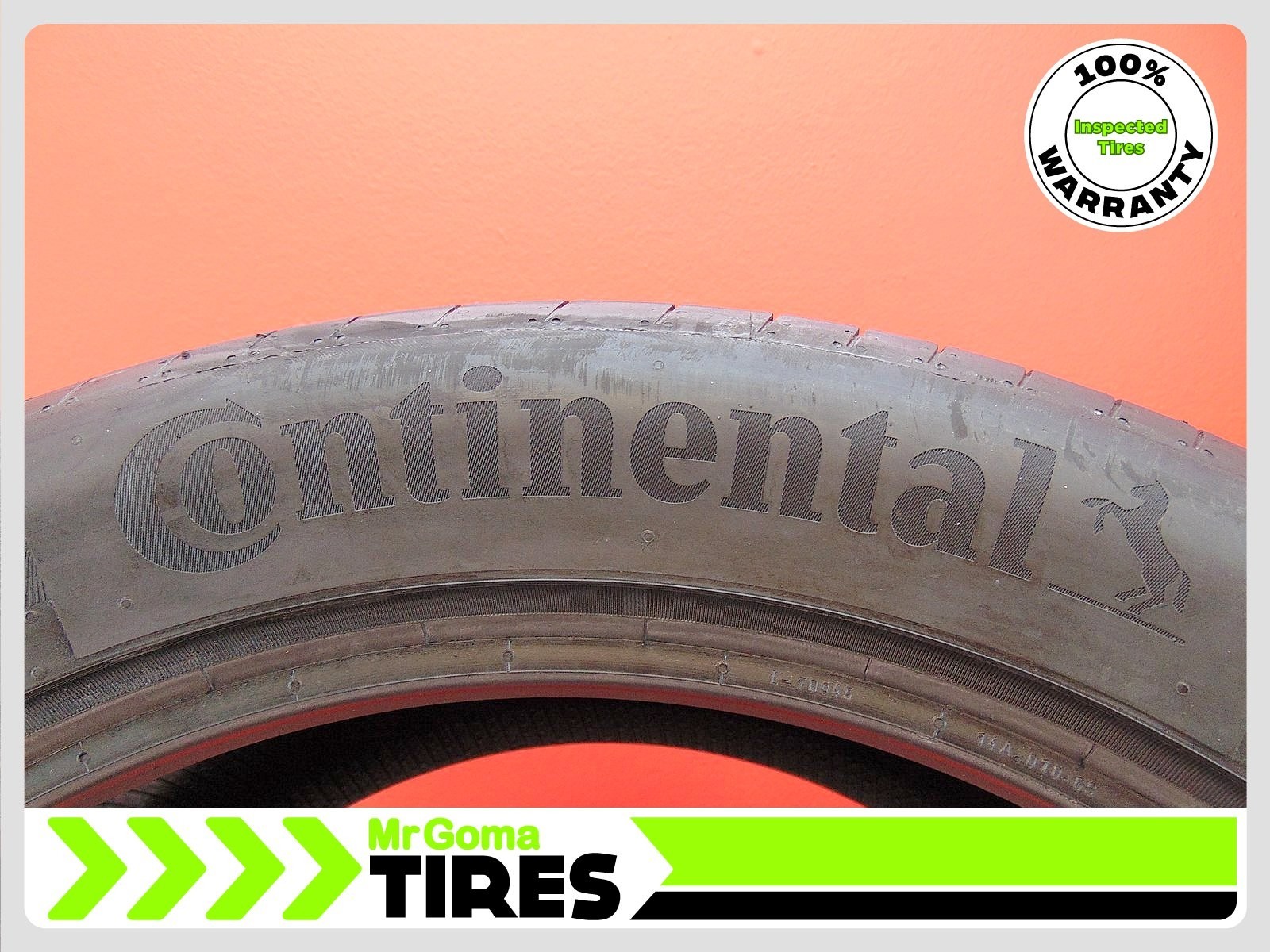 2 CONTINENTAL PREMIUMCONTACT 6 MO XL 325/40R22 USED TIRE 8.4/32 TREAD 114Y