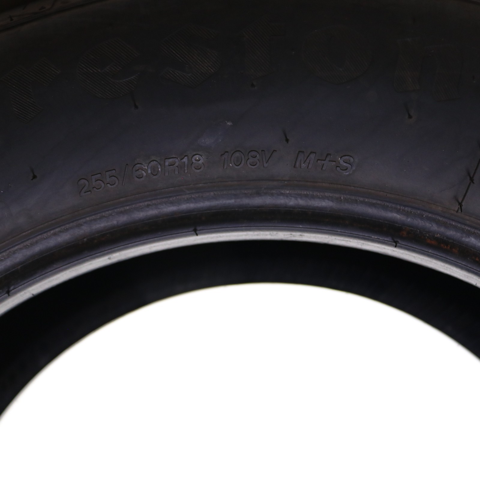 Set of 4 Used 255/60R18 Firestone Firehawk Pursuit – 108V – 7.5-8/32