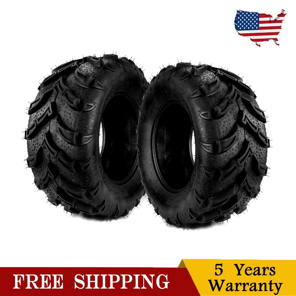 2pc 25×10-12 ATV Tires 25x10x12 25×10 12 Heavy Duty 6 Ply Tubeless All Terrain