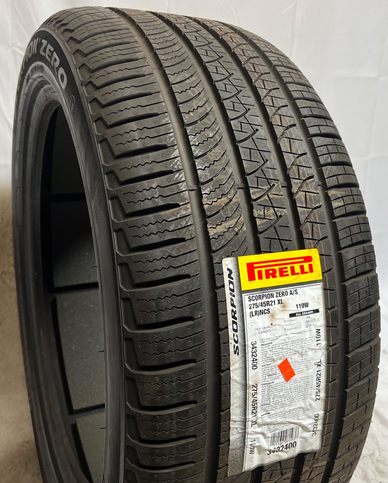 1 – NEW 275/45R21 XL (110W) Pirelli Scorpion Zero A/S PNCS (LR) – 7007