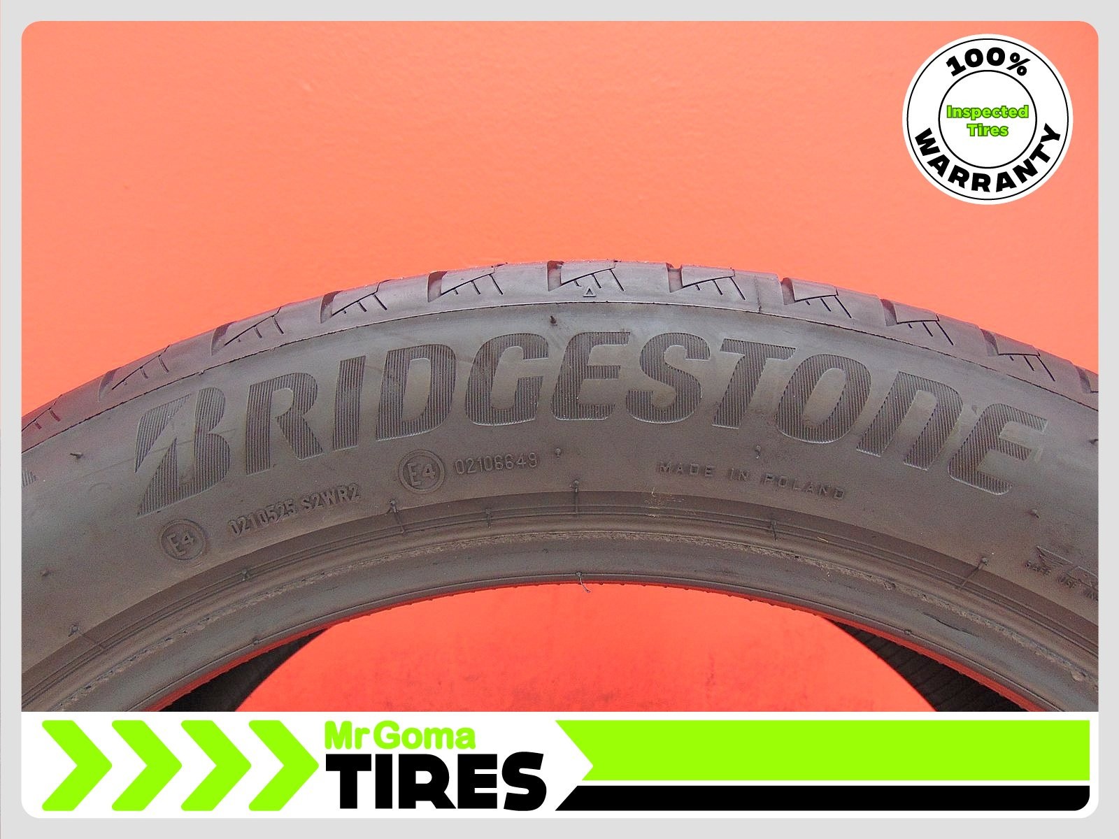 1 BRIDGESTONE TURANZA LS100 MOE RFT XL 255/45R19 USED TIRE 7.3/32 TREAD RUN FLAT