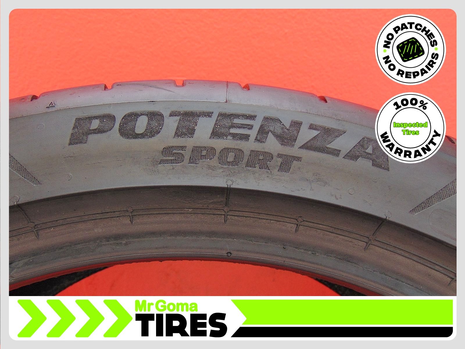 1 BRIDGESTONE POTENZA SPORT 285/35ZR20 USED TIRE 7.3/32 TREAD NO PATCH 2853520