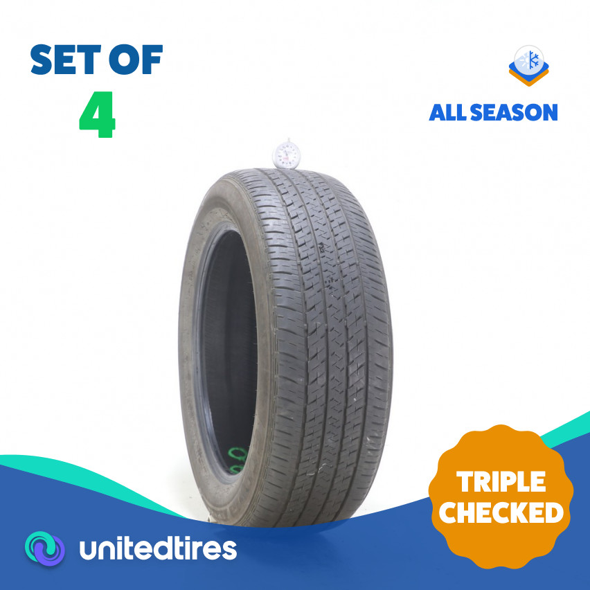 Set of (4) Used 215/55R17 Bridgestone Ecopia EP422 Plus 94V – 6-7/32