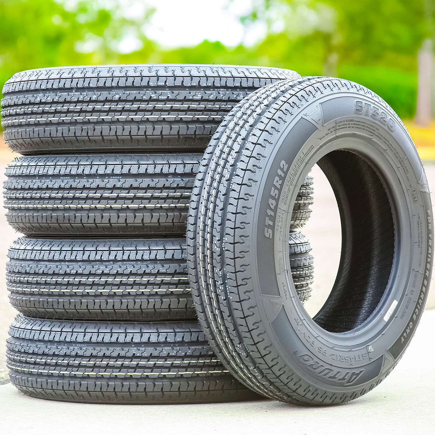2 Tires Atturo ST320 Steel Belted ST 145R12 95/90M E 10 Ply Trailer
