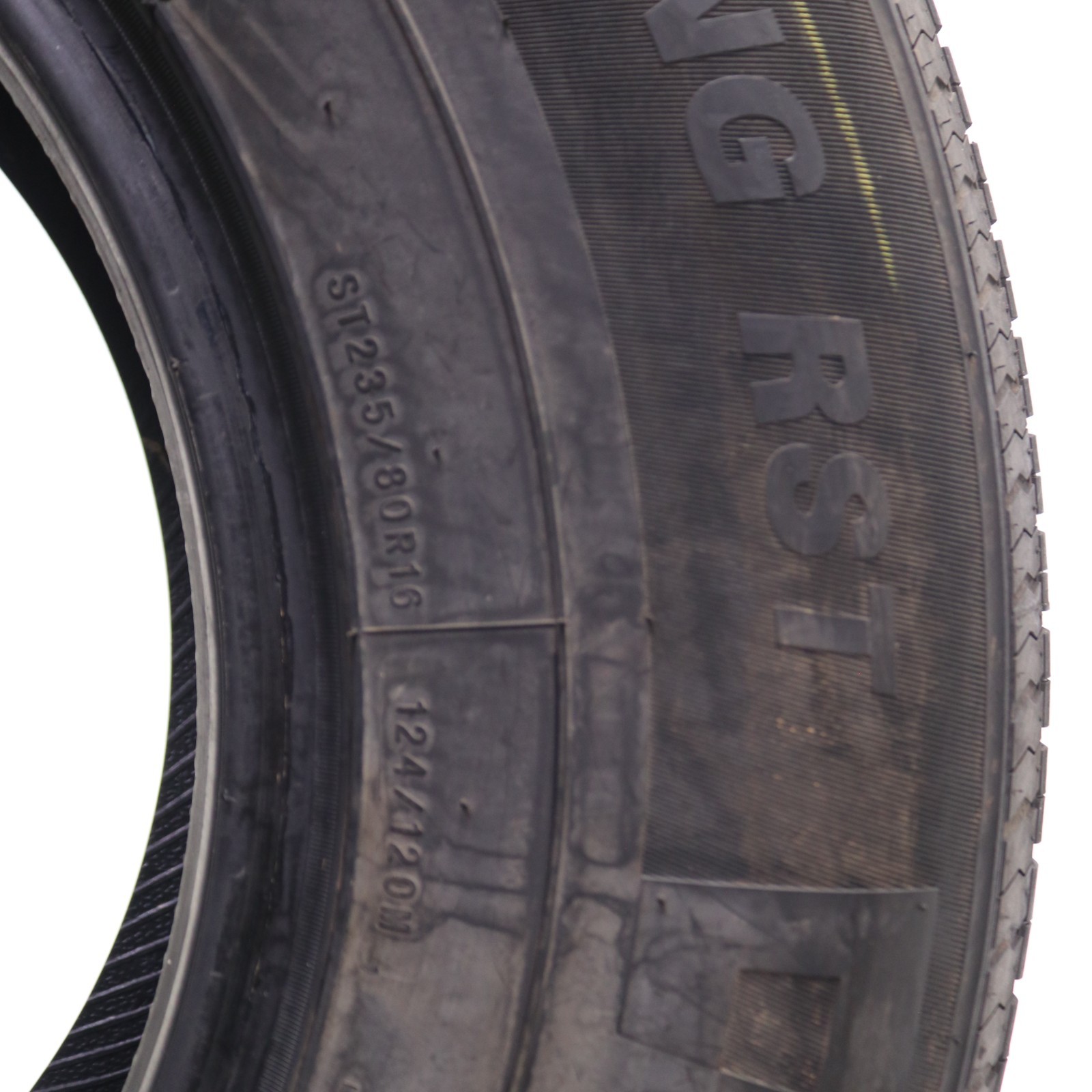 Used ST 235/80R16 Trailer King RST – 124/120M – 6/32 No Repairs
