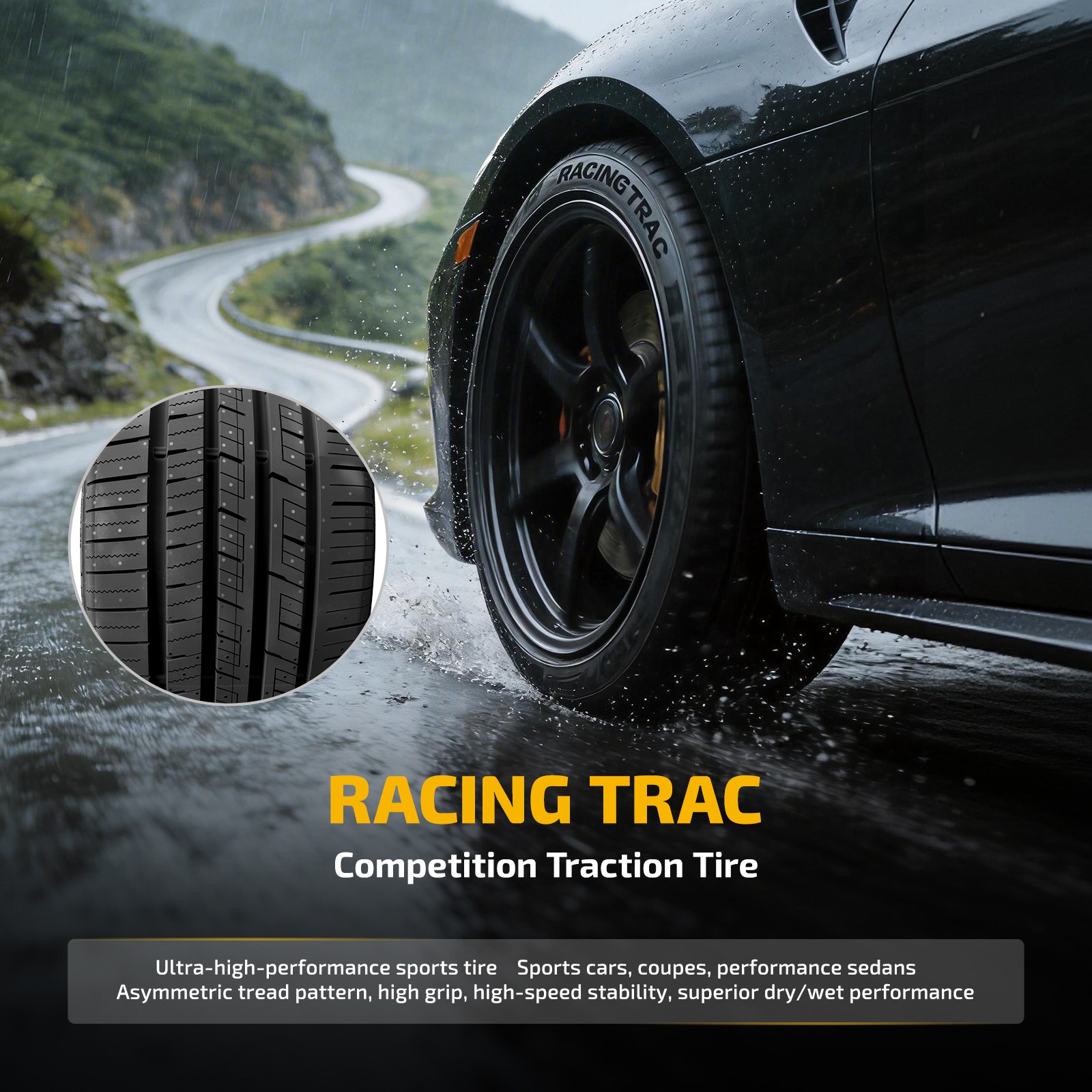 205/45ZR17 88W Ultra High Performance All-Season Tire 420AA BSW 7.4mm 50K Mile