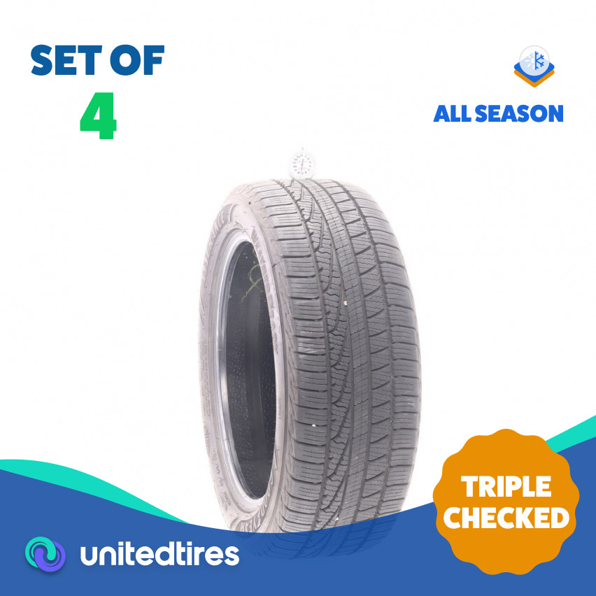 Set of (4) Used 215/50R17 Goodyear Assurance WeatherReady 95V – 7-8/32