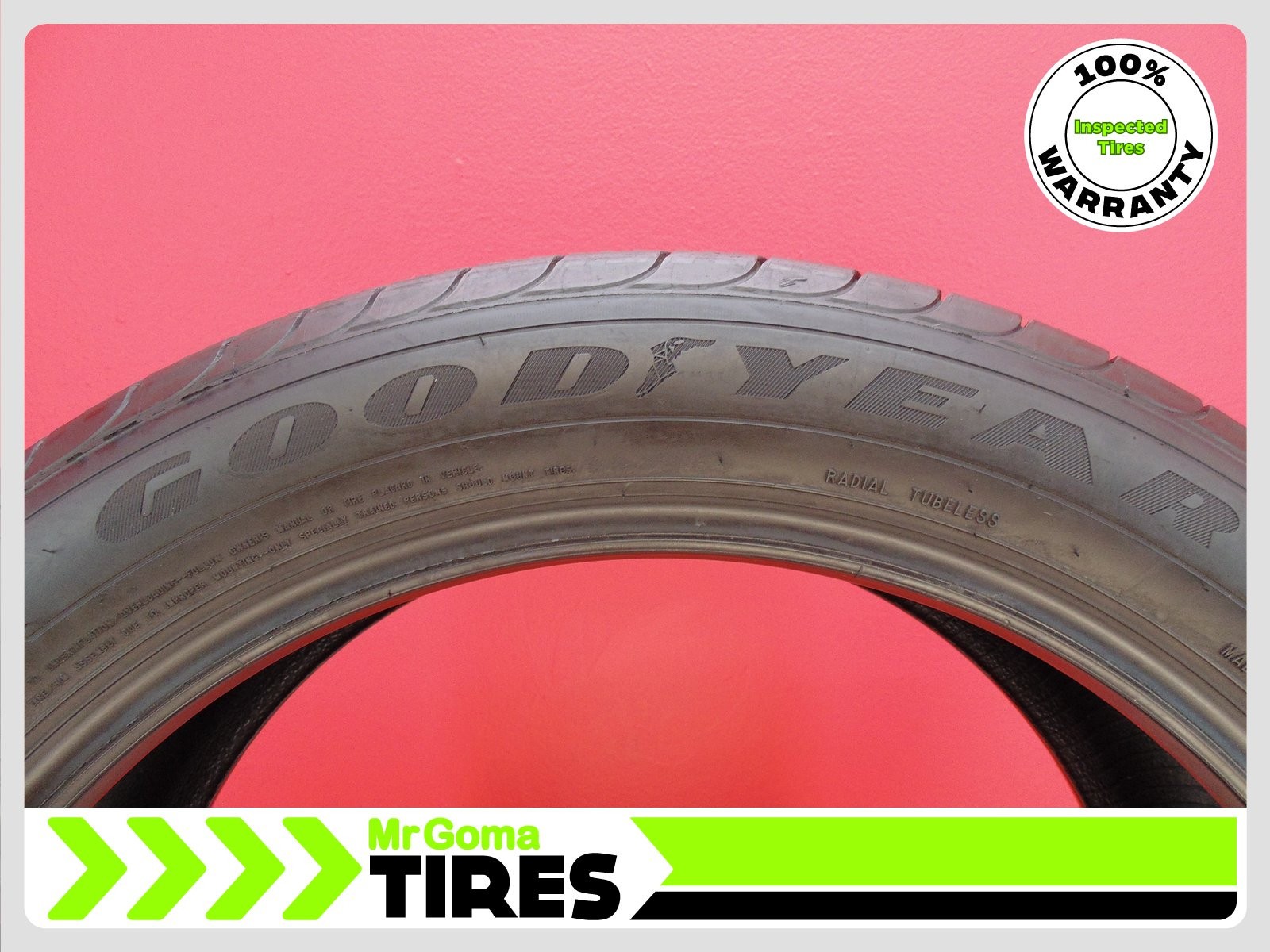 SET OF 2 GOODYEAR EAGLE TOURING 235/50R21 USED TIRES 7.6/32 TREAD 101V 2355021