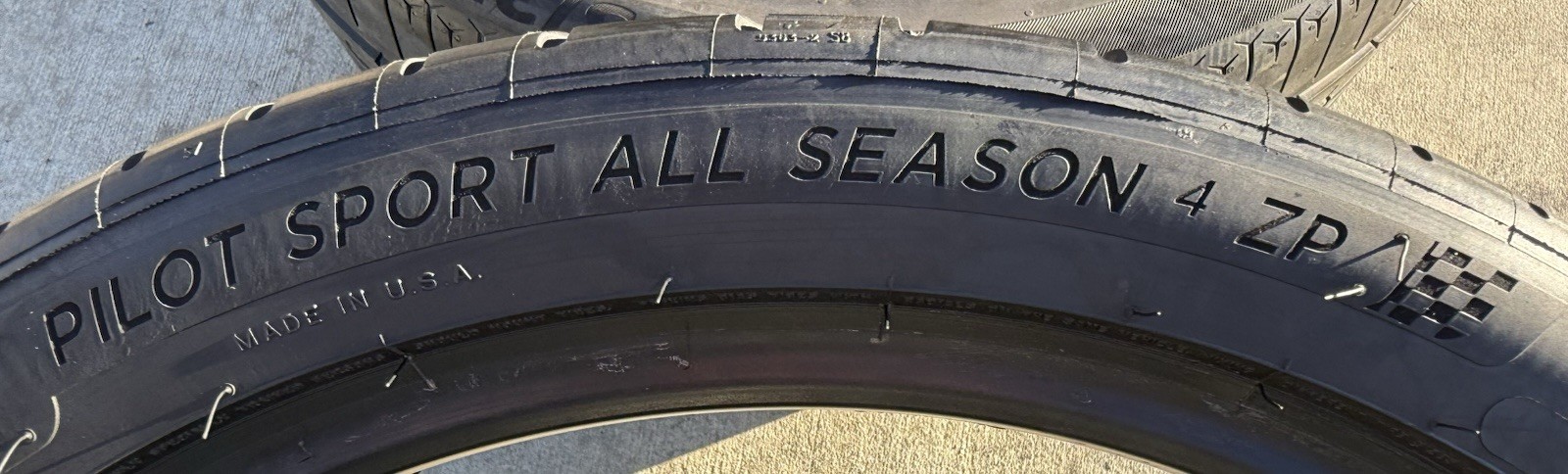 ONE NEW 285/30ZR19 Michelin Pilot Sport All Season 4 ZP Run Flat Corvette Tire