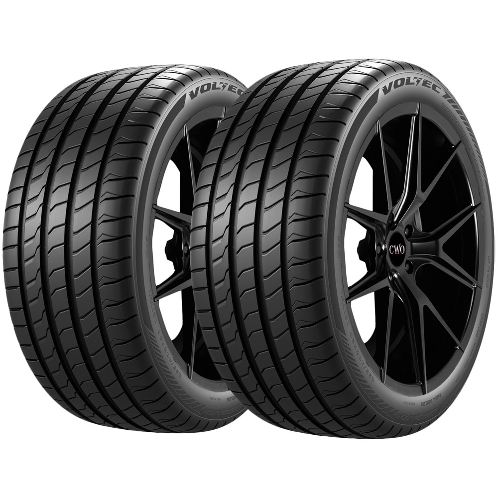 (QTY 2) 235/35ZR20 Lexani Volt-EC 92Y XL Black Wall Tires