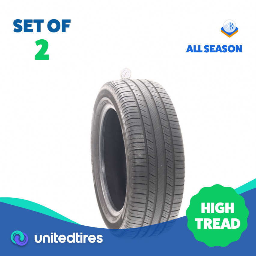 Set of (2) Used 235/55R18 Michelin Defender 2 100H – 8.5/32
