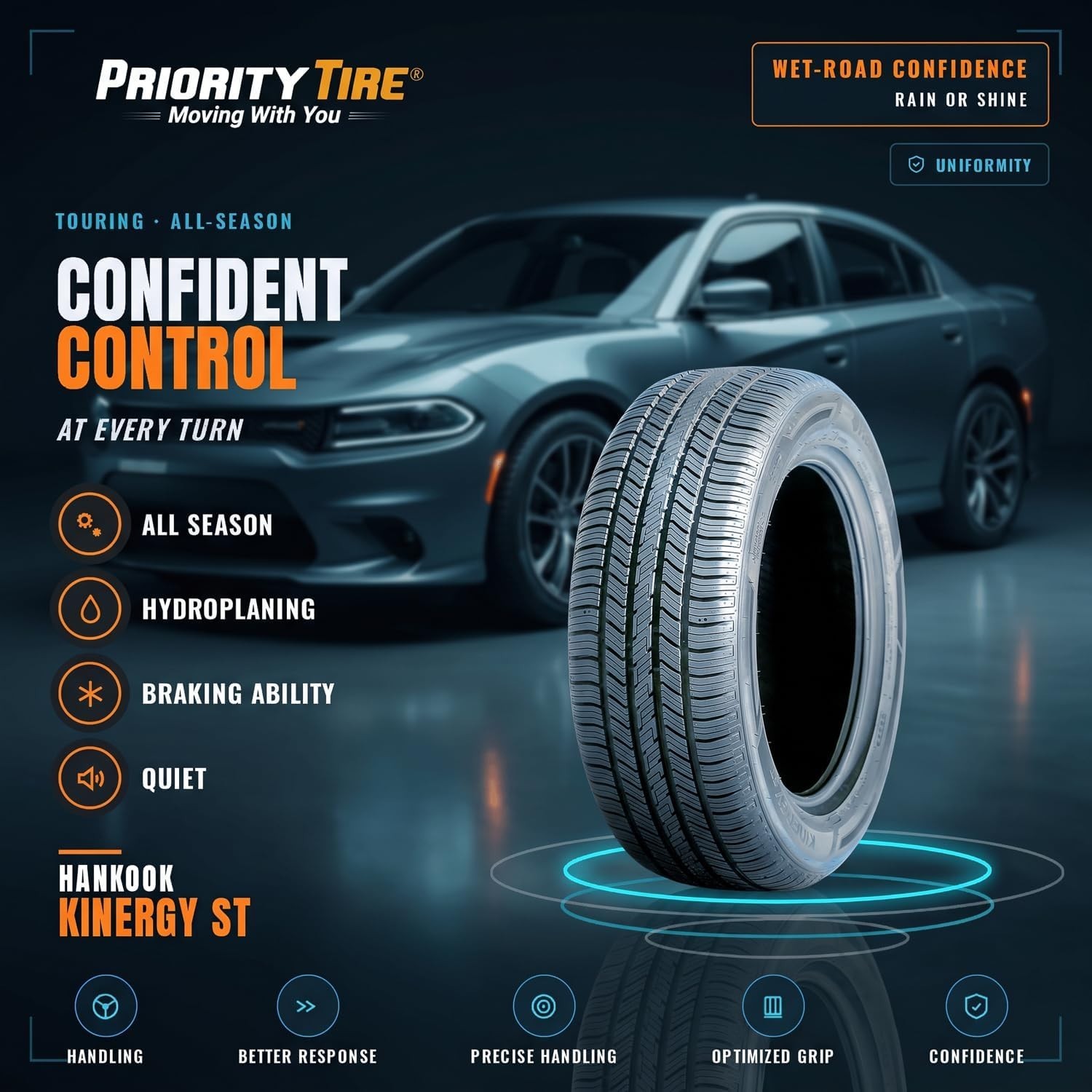 Kinergy ST H735 175/65R15 84H Non-directional Tire
