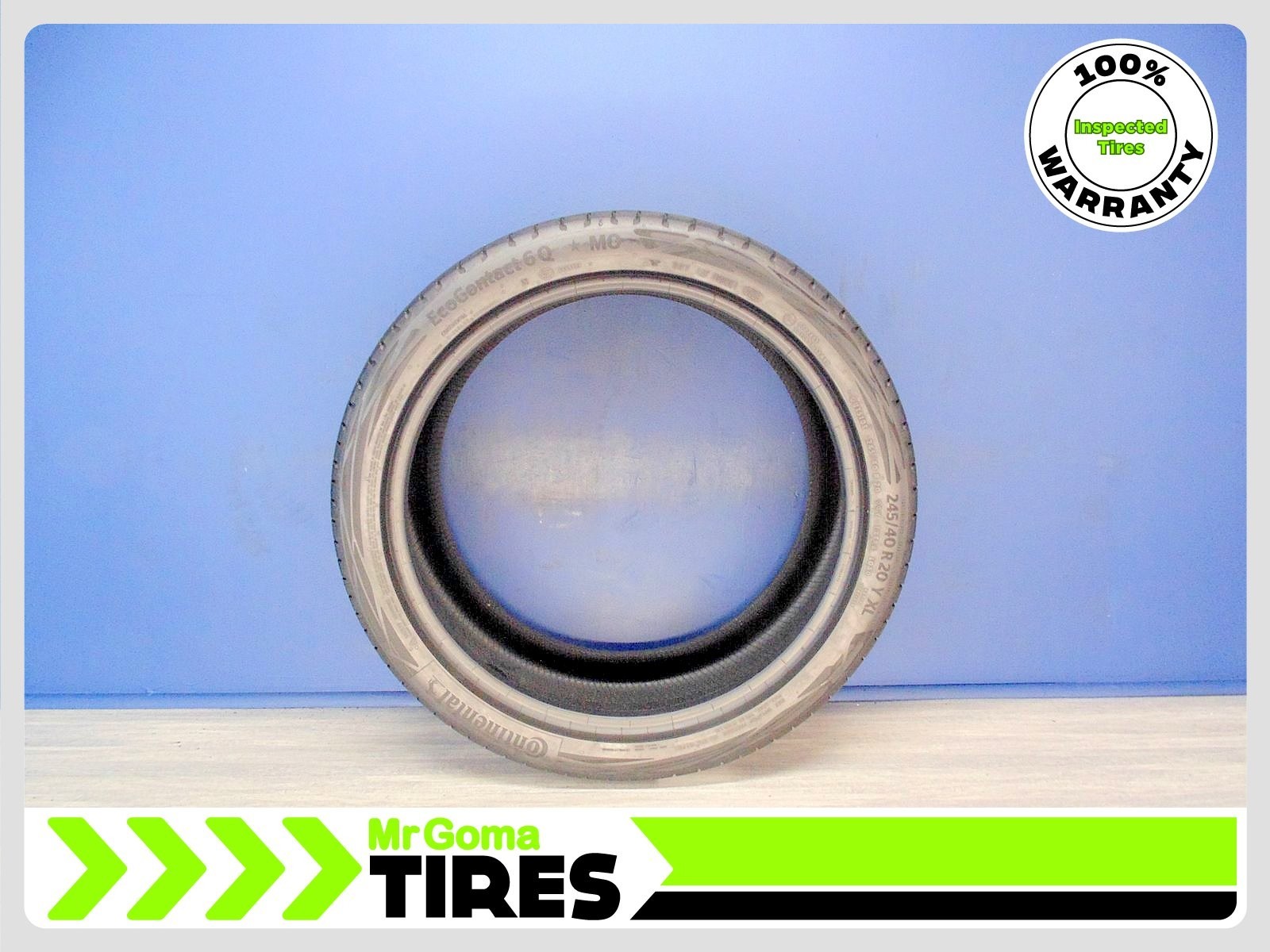 1 CONTINENTAL ECOCONTACT 6 Q MO XL 245/40R20 USED TIRE 7.3/32 TREAD 99Y 2454020