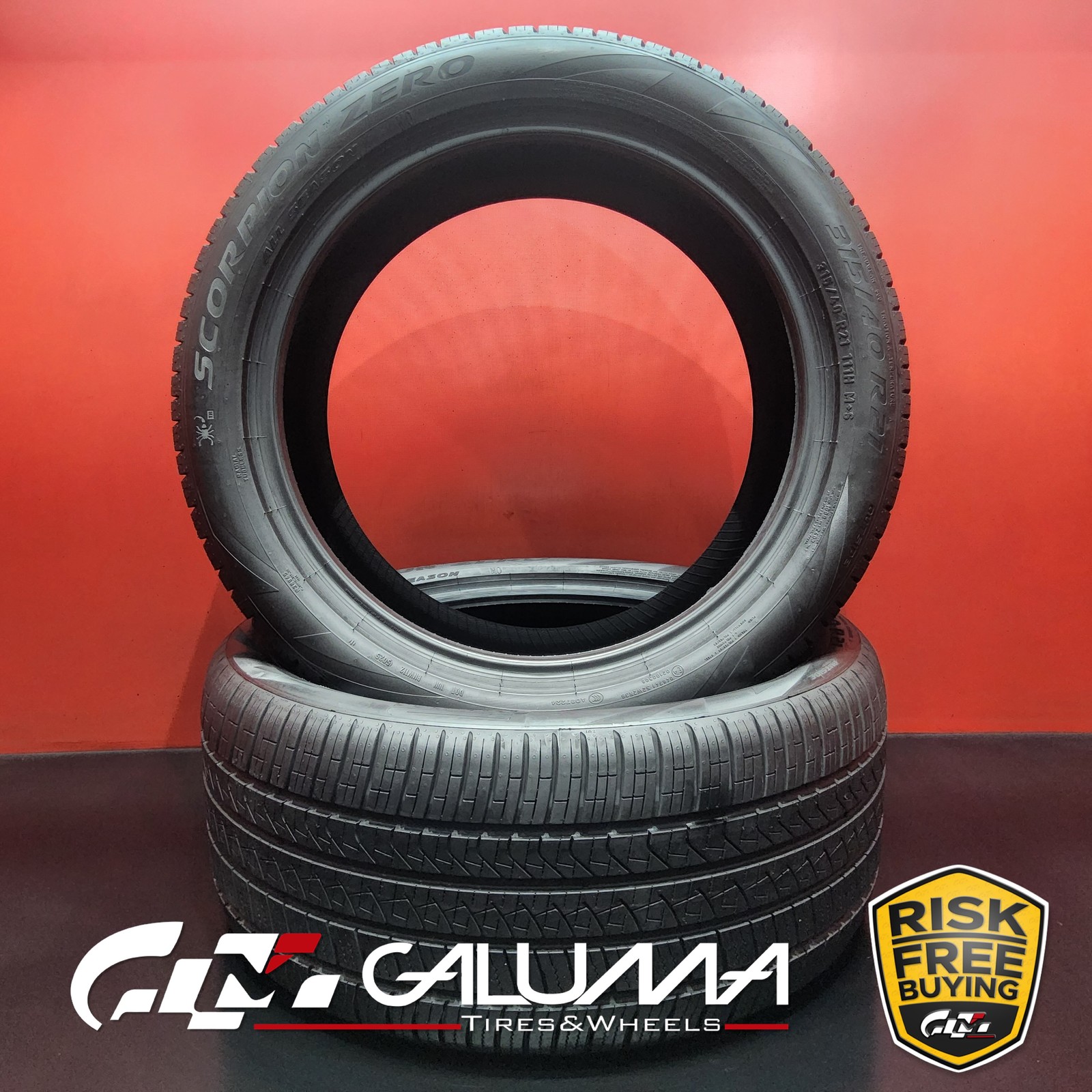 Set of 2 Tires LikeNEW Pirelli Scorpion Zero All season MO 315/40R21 111H #95452