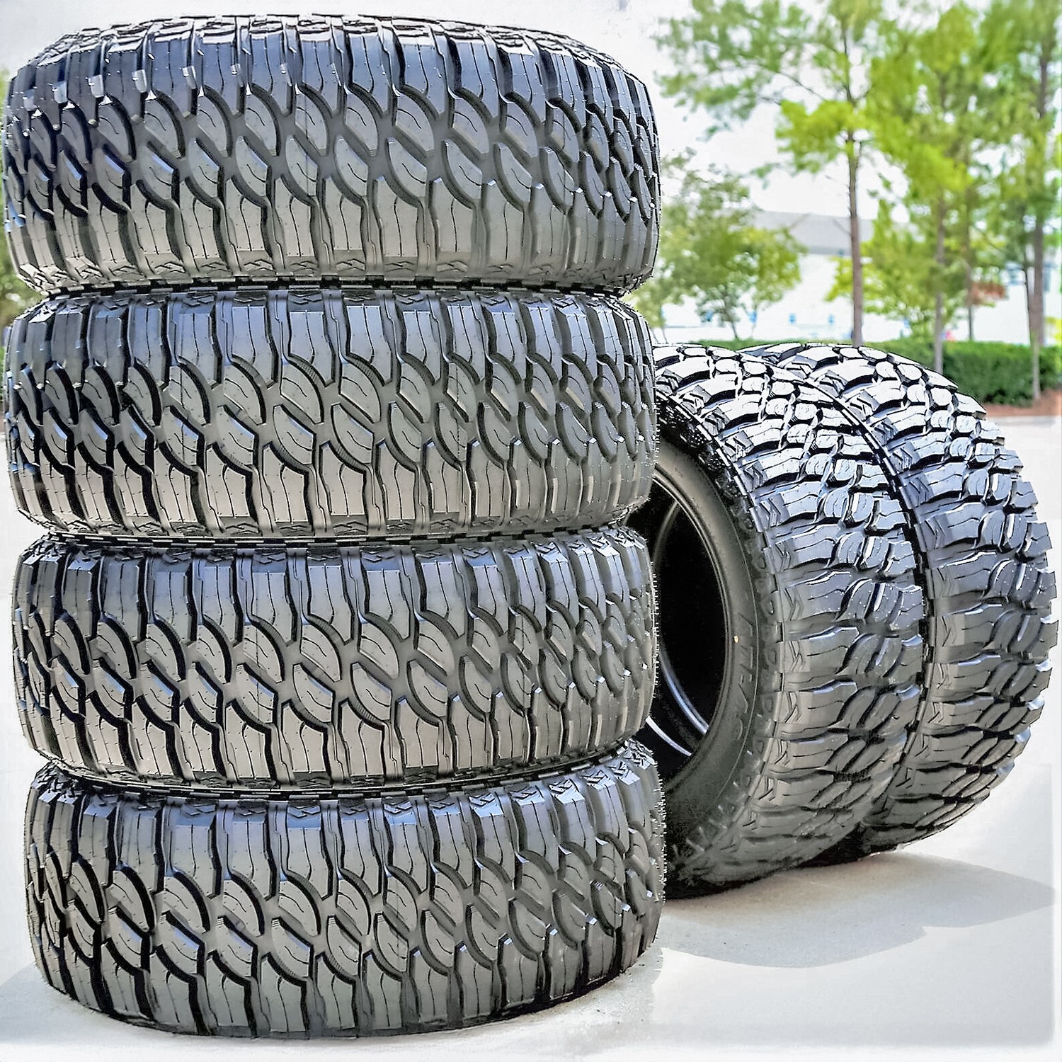 6 Tires Atlas Paraller M/T LT 235/80R17 Load E 10 Ply MT Mud