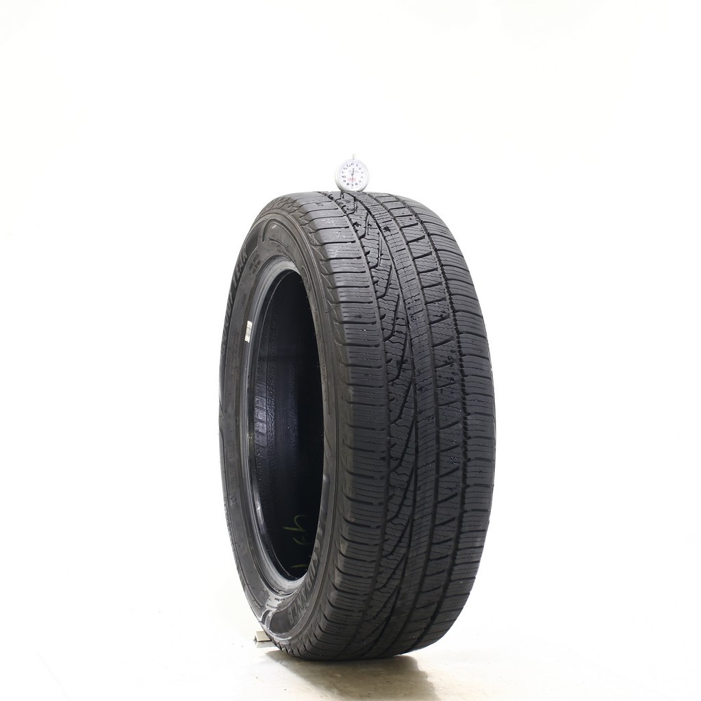 Set of (4) Used 225/55R18 Goodyear Assurance WeatherReady 98V – 7-8.5/32 (1A65U)