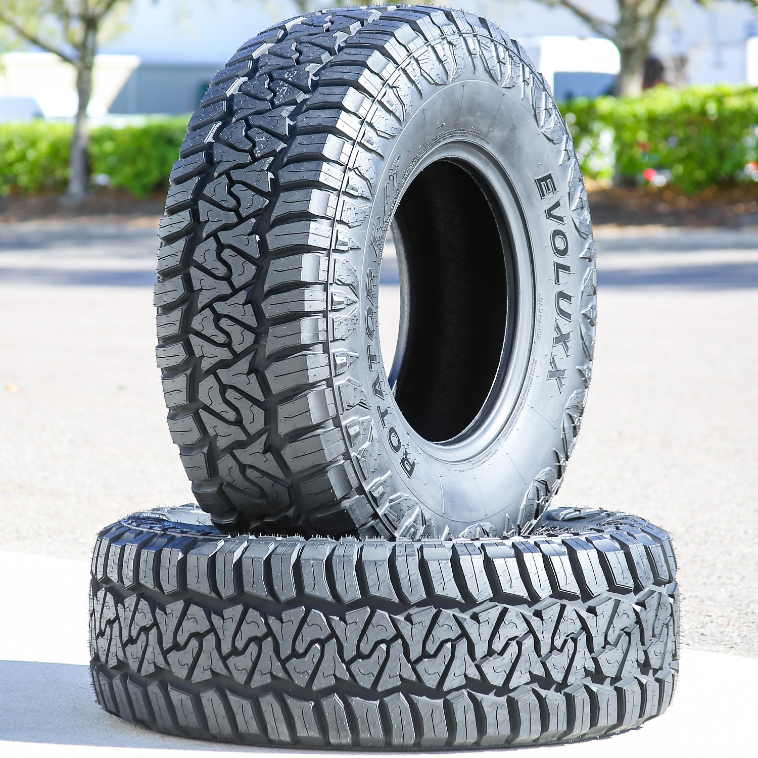 2 Tires Evoluxx Rotator R/T LT 285/70R17 Load E 10 Ply RT Rugged Terrain