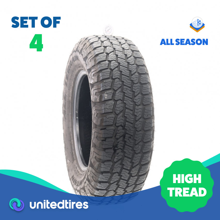 Set of (4) Used 265/70R17 Rocky Mountain All Terrain 115T – 8.5-9.5/32