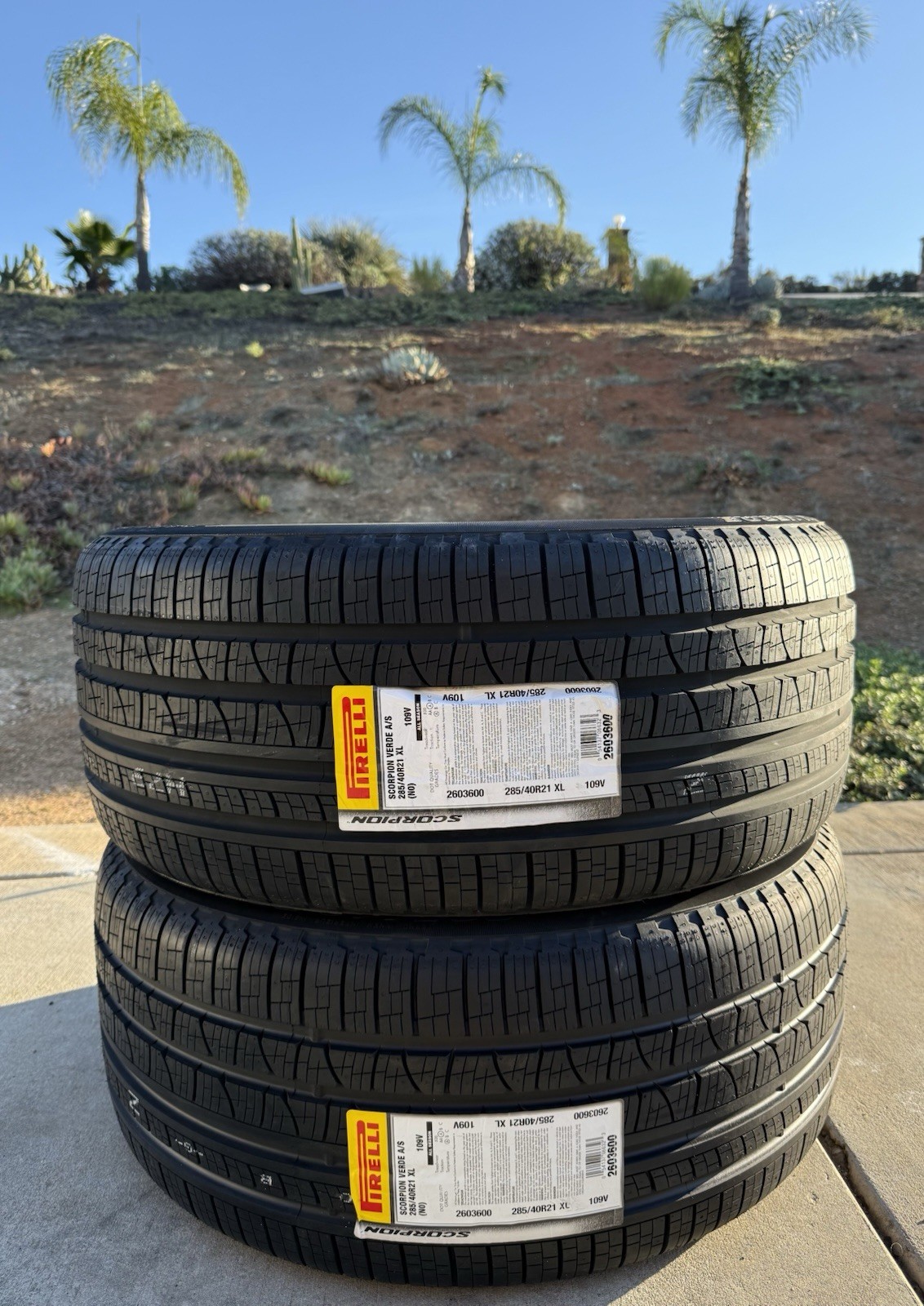 TWO BRAND NEW 285/40R21 109V Pirelli Scorpion Verde All Season A/S Porsche Tires