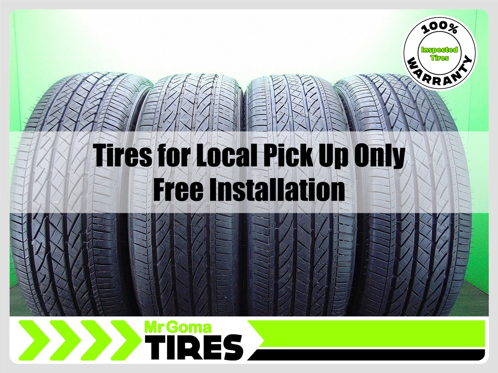 4 235/55R19 USED TIRES BRIDGESTONE TURANZA EL440 8.0/32 TREAD 101H 2355519