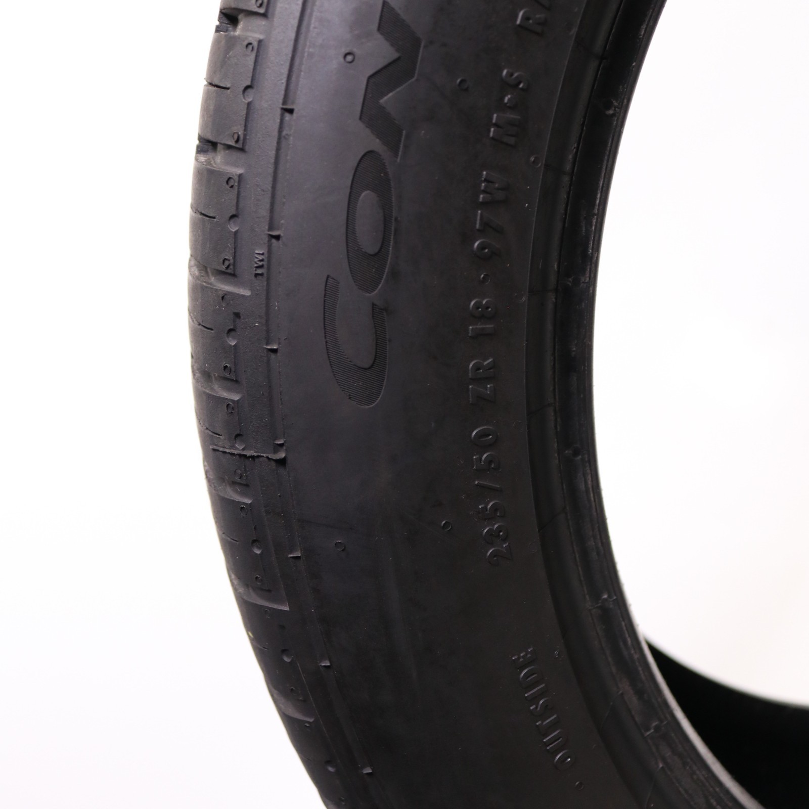 Set of 2 Used 235/50ZR18 Continental ControlContact Sport SRS Plus 97W – 7-8/32