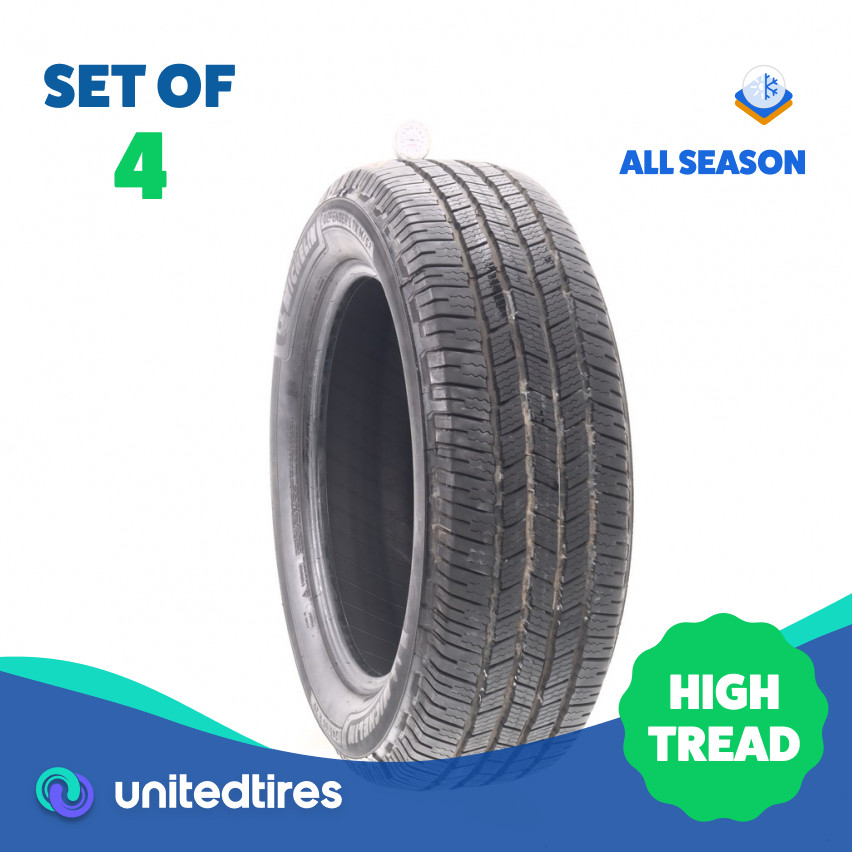 Set of (4) Used 245/60R20 Michelin Defender LTX M/S 2 111H – 10.5/32