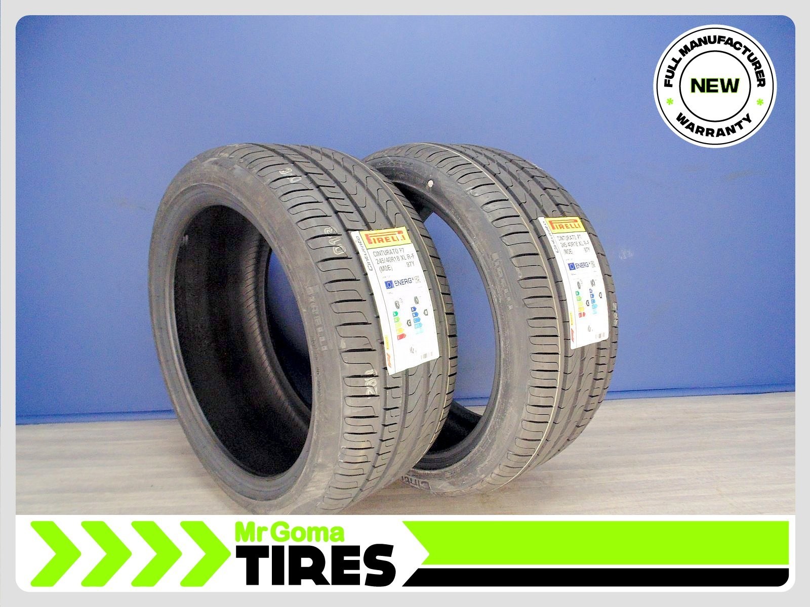 2 BRAND NEW PIRELLI CINTURATO P7 ECOIMPACT MOE RSC RFT 245/40R18 TIRES – 2454018