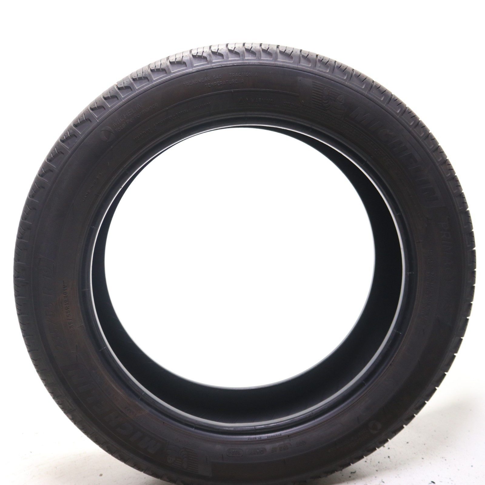 Set of 2 Used 235/55R19 Michelin Primacy A/S – 101V – 5.5/32 No Repairs