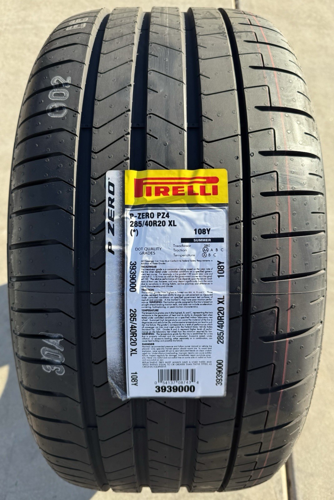 Set of TWO BRAND NEW 285/40R20 108Y Pirelli P Zero PZ4 Star ★ BMW Tires 2854020