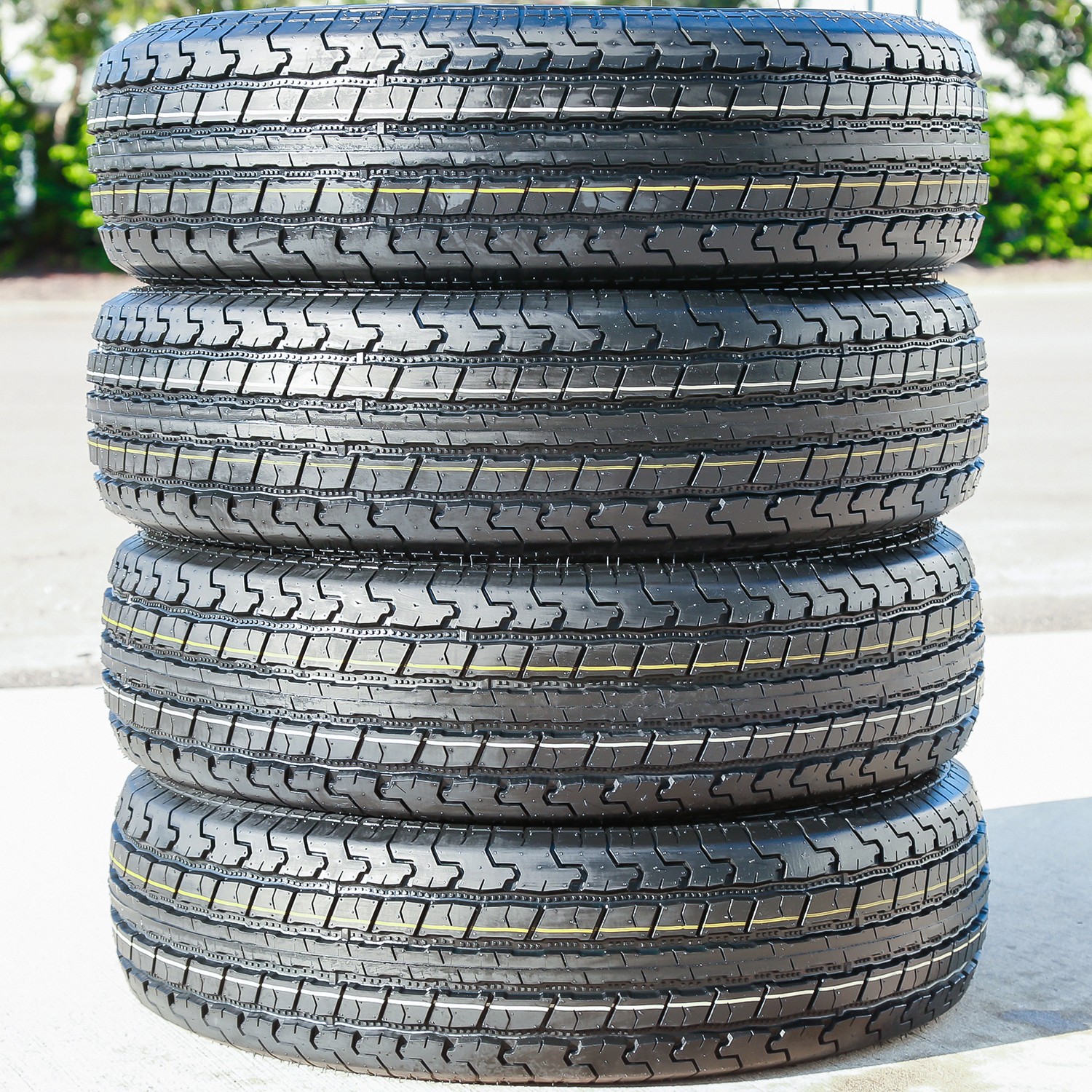 4 Tires Roundrule ST Hikee Semi Steel ST 235/80R16 Load F 12 Ply Trailer