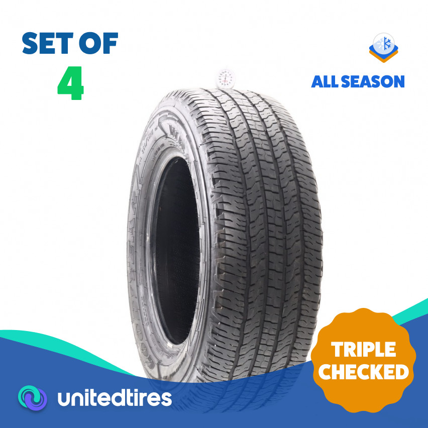 Set of (4) Used 255/65R17 Goodyear Wrangler Fortitude HT 110T – 7-9/32 (11ZJH)