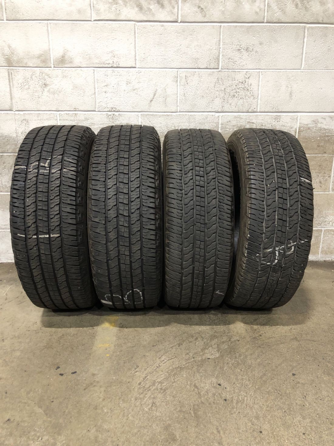 4x P255/65R17 Goodyear Wrangler Fortitude HT 9/32 110 T Used Tires 2556517