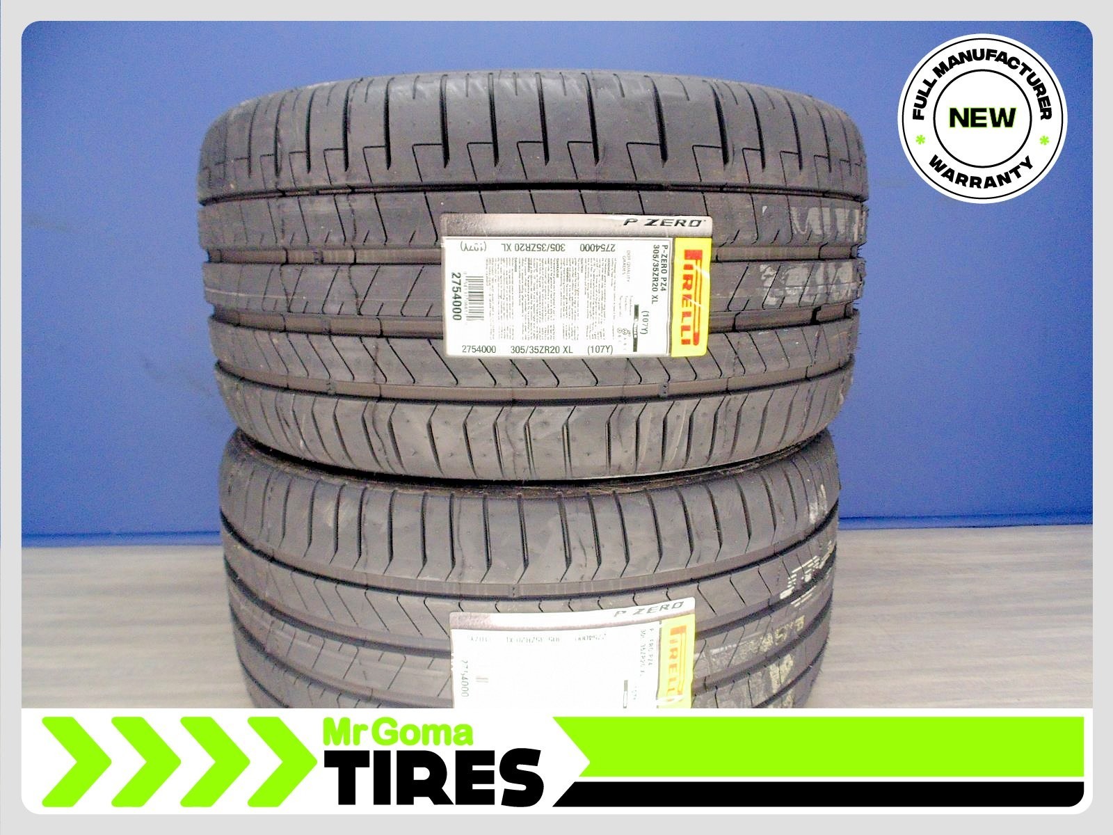 2 BRAND NEW PIRELLI P ZERO TM PZ4 XL 305/35ZR20 USED TIRES 107Y 23053520