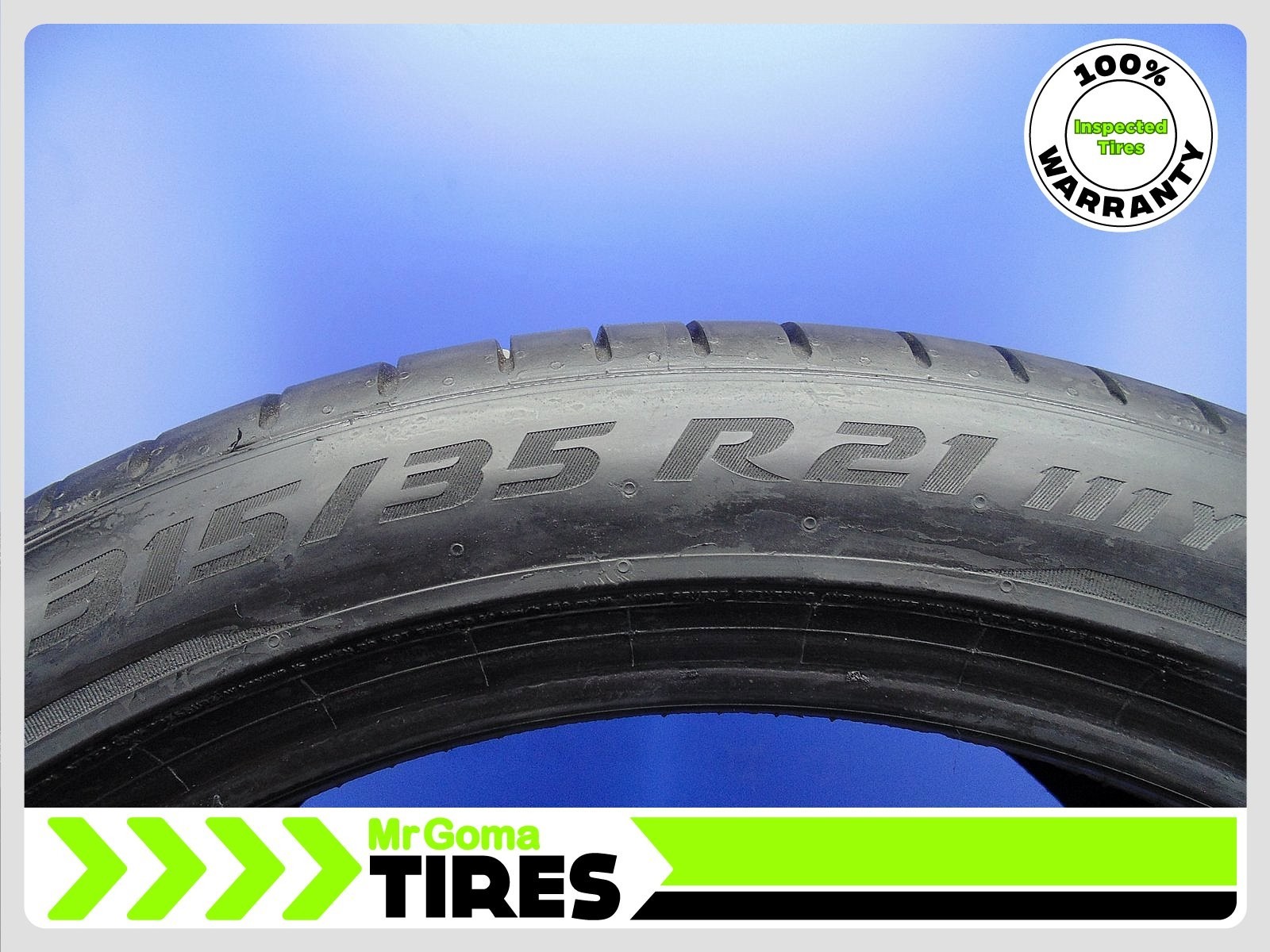 1 PIRELLI P ZERO PZ4 RSC RFT XL 315/35R21 USED TIRE 70% LIFE FOR BMW X5 Run flat