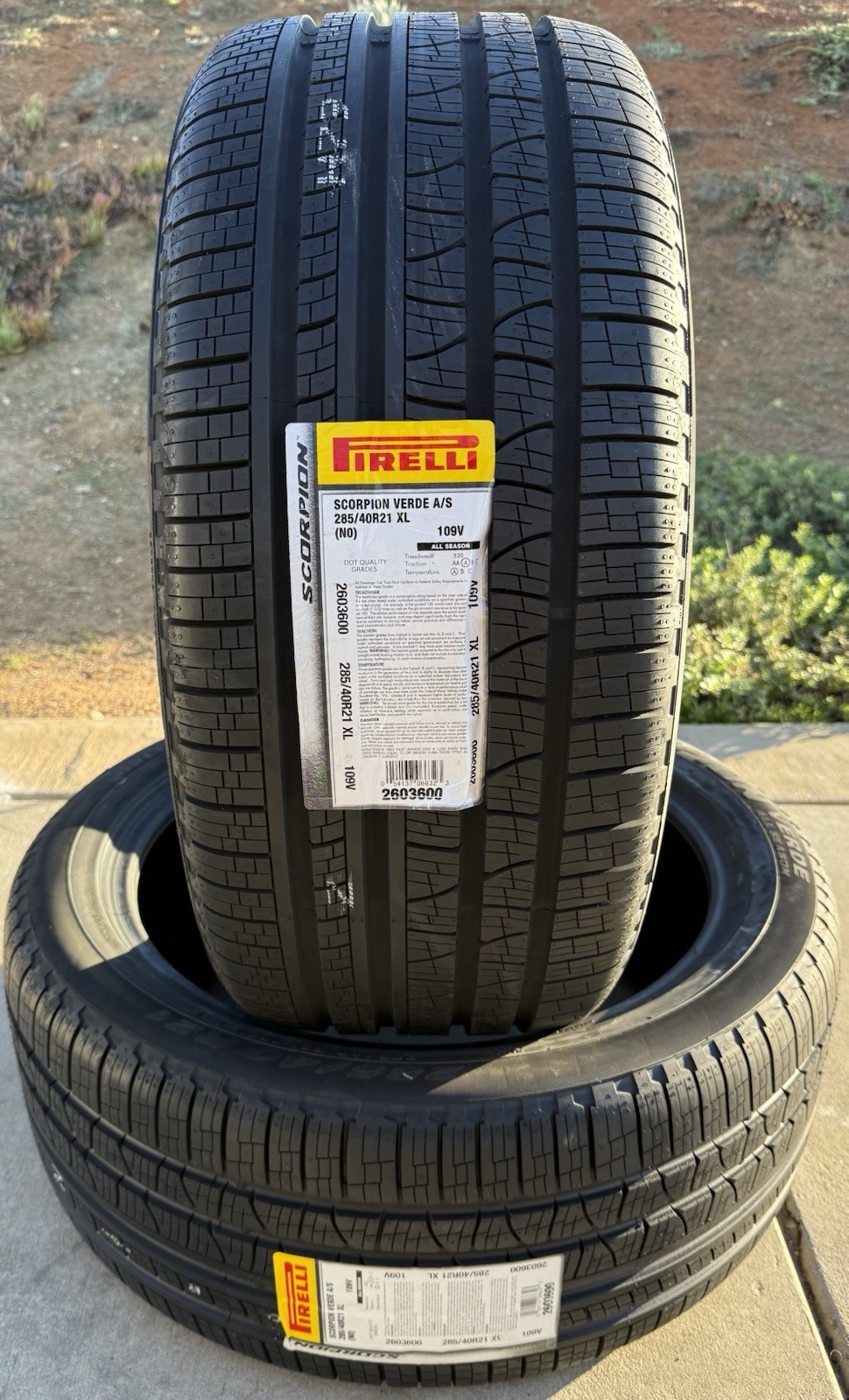 TWO BRAND NEW 285/40R21 109V Pirelli Scorpion Verde All Season A/S Porsche Tires