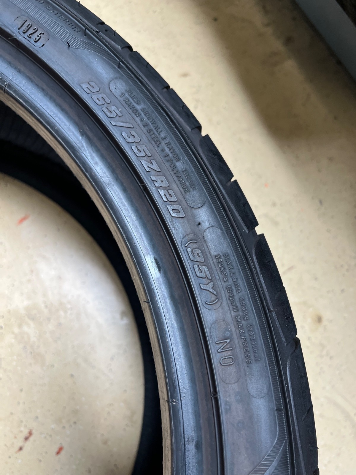 1 – NICE 265/35ZR20 (95Y) Goodyear Eagle F1 Asymmetric 2 (N0) Porsche – 7078