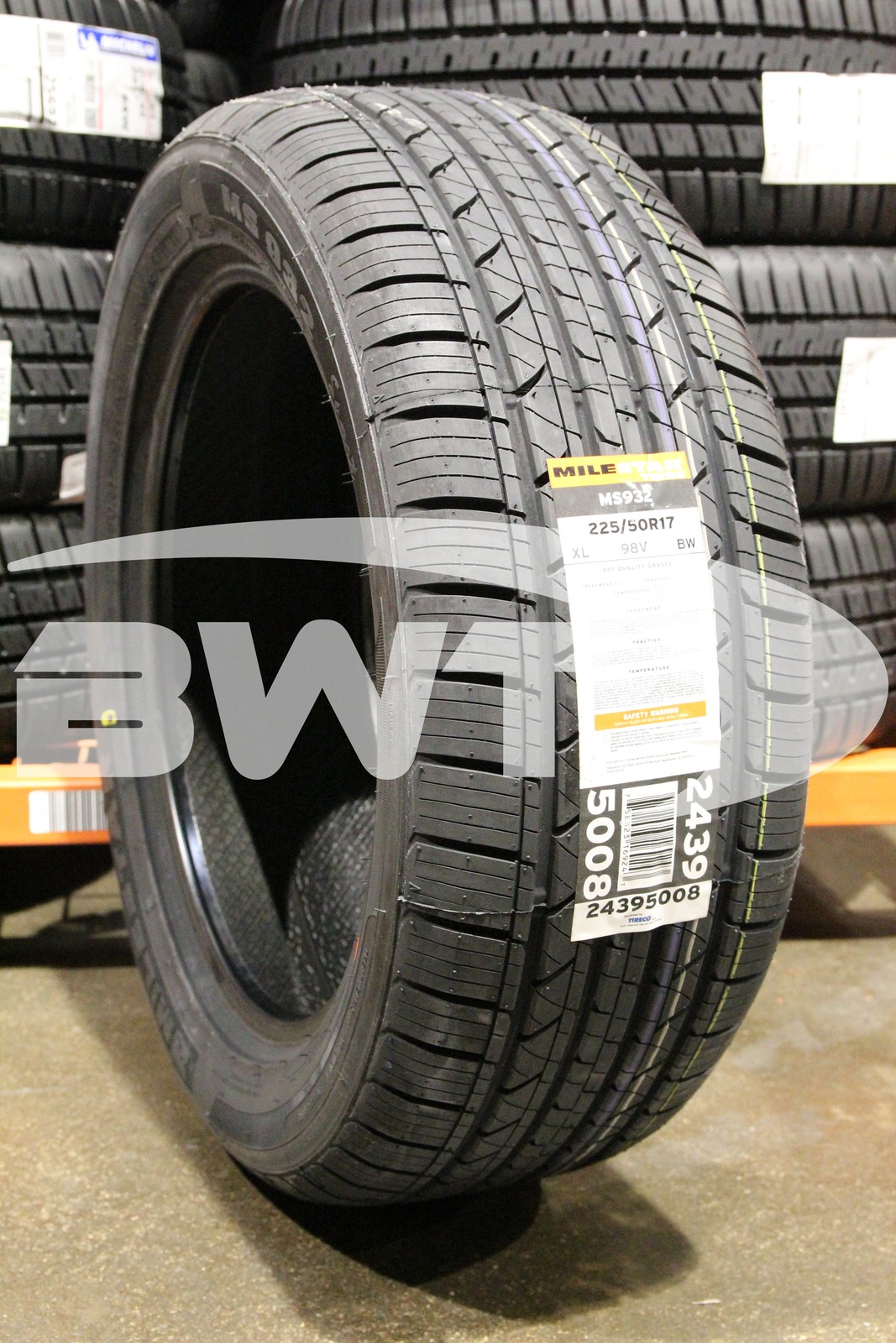 2 New Milestar MS932 98V 50K-Mile All Season Tires 2255017 225/50-17 225/50R17