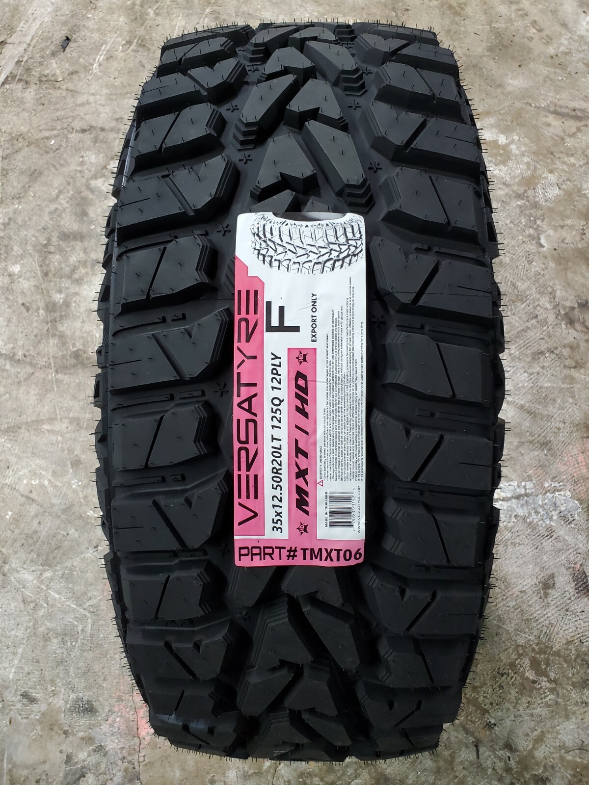 35×12.50R20LT VERSATYRE MXT/HD M/T 125Q 12PLY LOAD F 80PSI