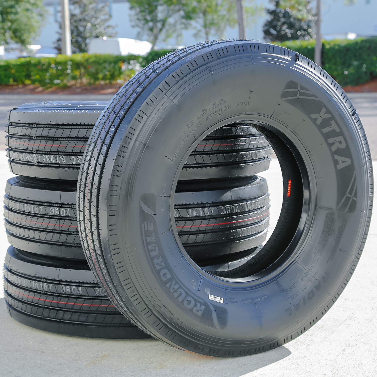 6 Tires Roundrule Xtra All Steel ST 235/80R16 Load H 16 Ply Trailer