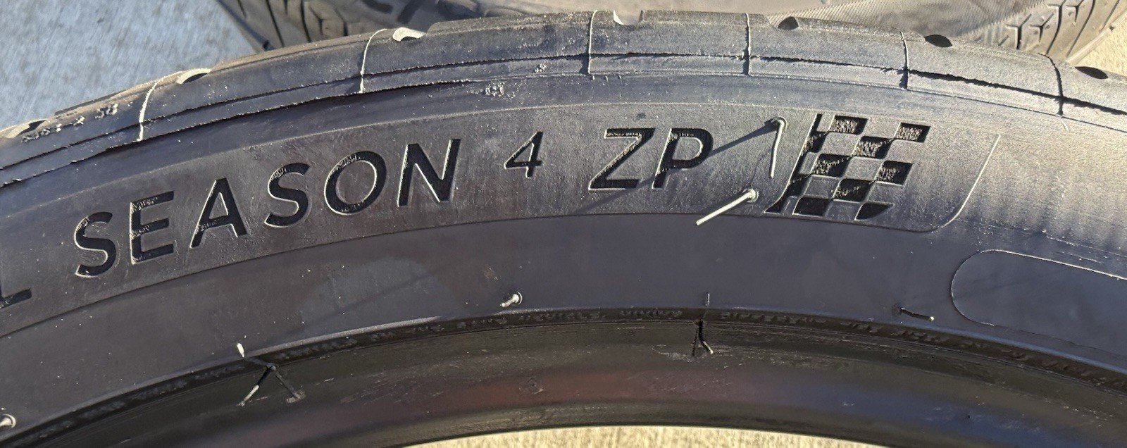 ONE NEW 285/30ZR19 Michelin Pilot Sport All Season 4 ZP Run Flat Corvette Tire