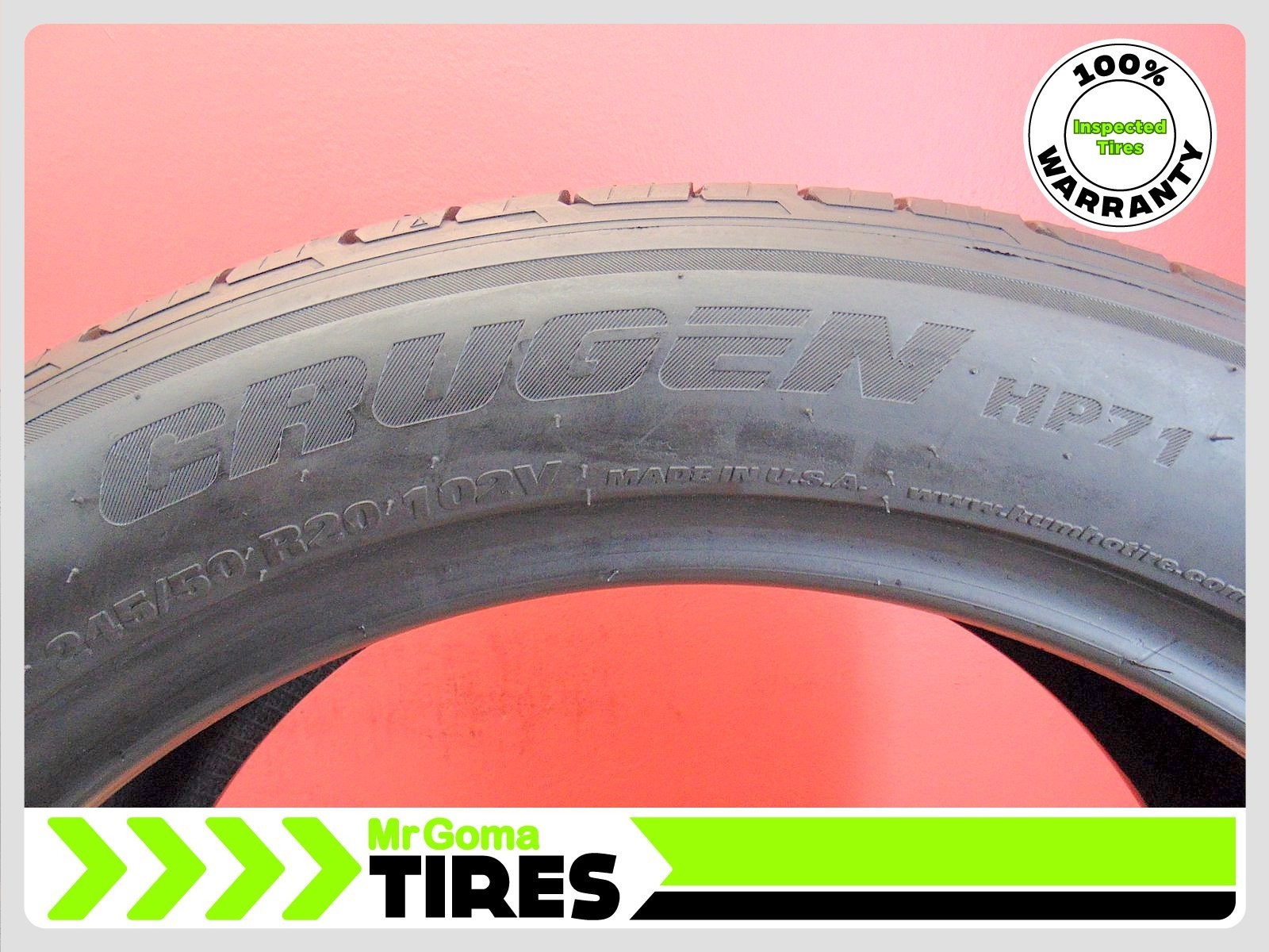 SET OF 4 USED TIRES KUMHO CRUGEN HP71 245/50R20 8.4/32 AVG 102V 2455020