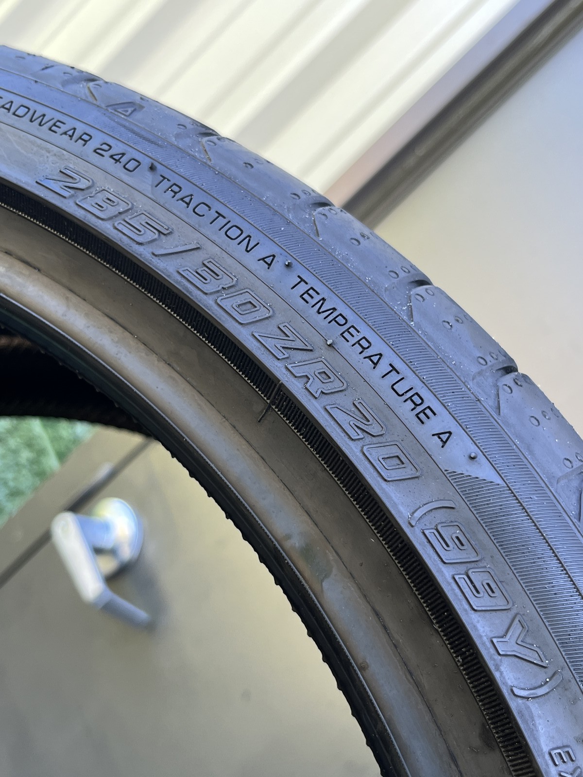 1 Tire Yokohama Advan Sport V107 ★ BMW 285/30ZR20 99Y DOT.1625 8/32 NO Patch