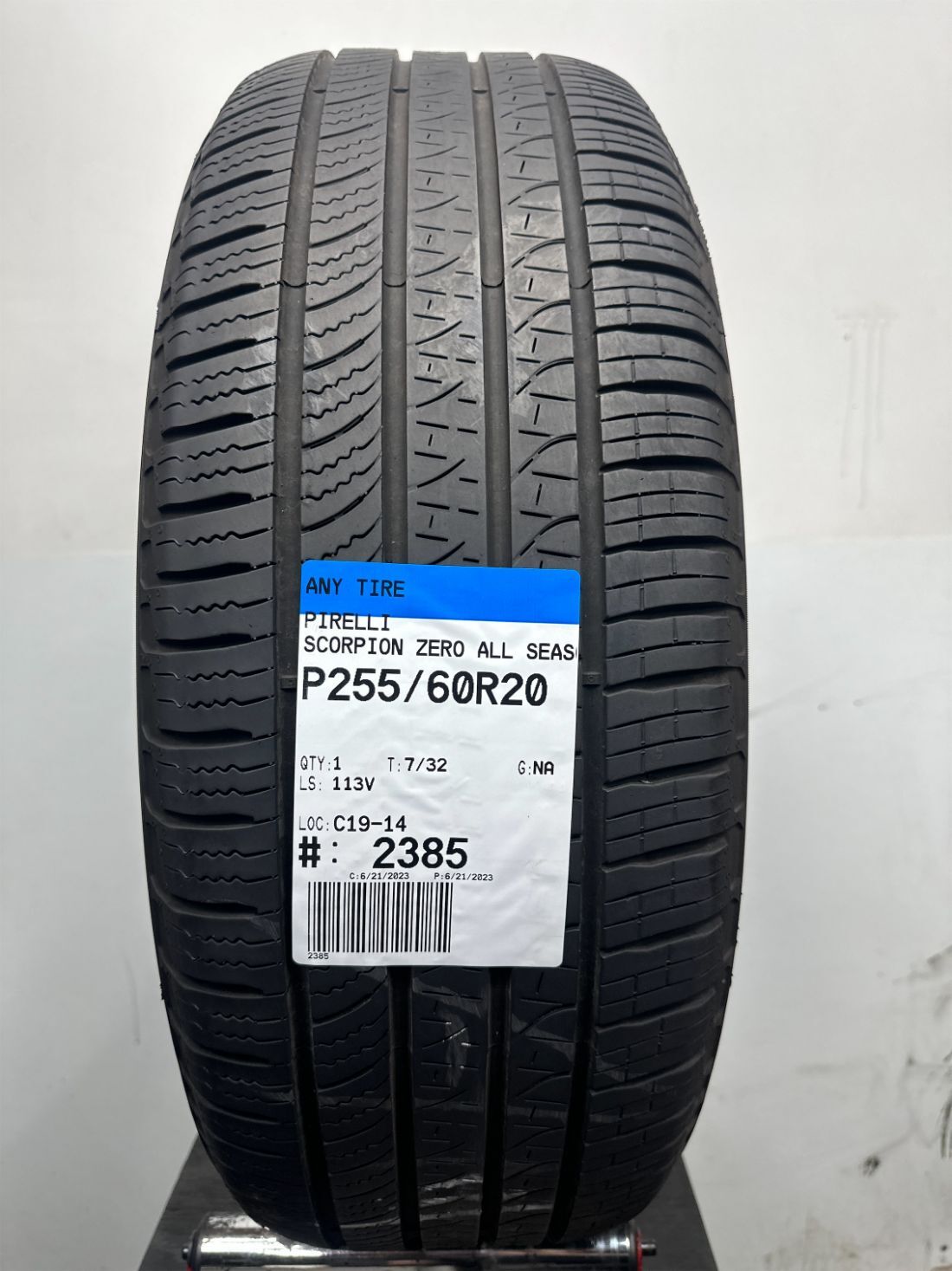 1 Pirelli Scorpion zero all season Used Tire P255/60R20 2556020 255/60/20 7/32
