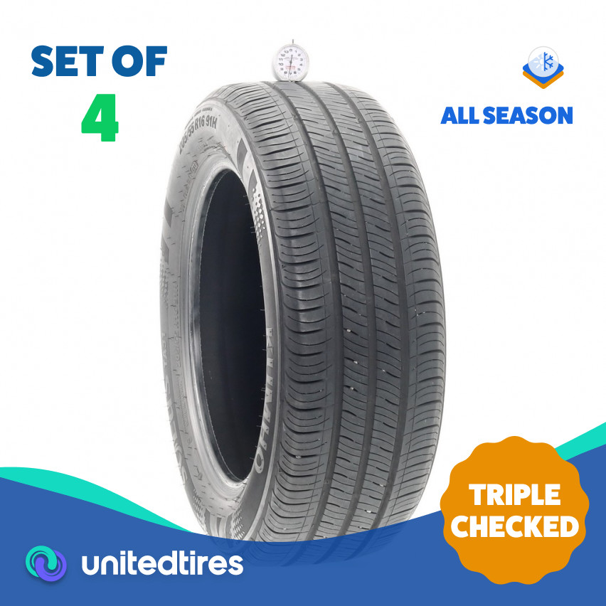 Set of (4) Used 205/55R16 Kumho Solus TA31 91H – 7-7.5/32