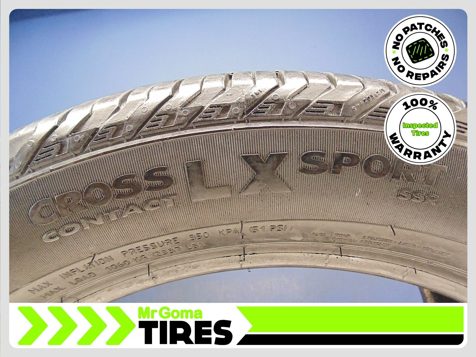 2 CONTINENTAL CROSSCONTACT LX SPORT RFT XL 275/45R20 USEDE TIRES 7.3/32 TREAD
