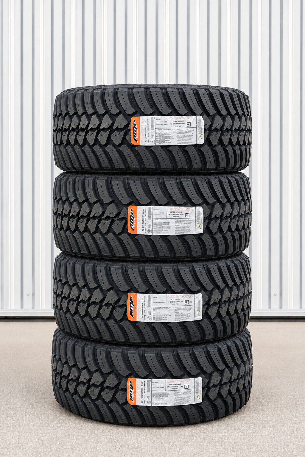 Set of 4 37×13.50R20LT AMP Mud Terrain Attack M/T Load E 127Q Set of 4 Tires New